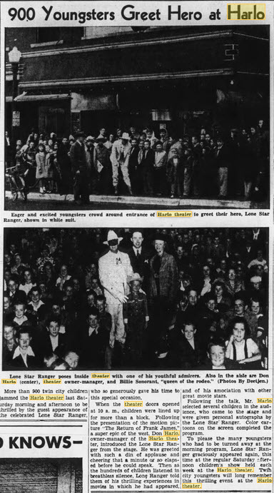 Harlo Theater - 17 Jun 1947 Article (newer photo)